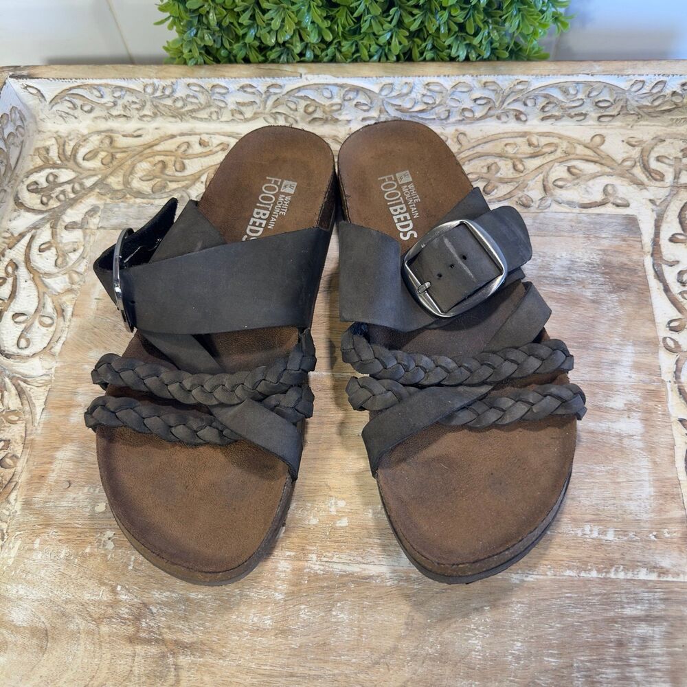 White Mountain Slide Sandals Size 9.5